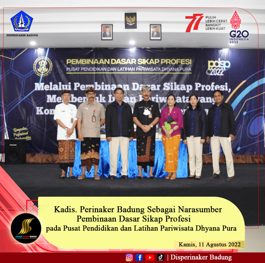 Kadis Perinaker menjadi Narasumber pada rangkaian acara Pembinaan Dasar Sikap Profesi